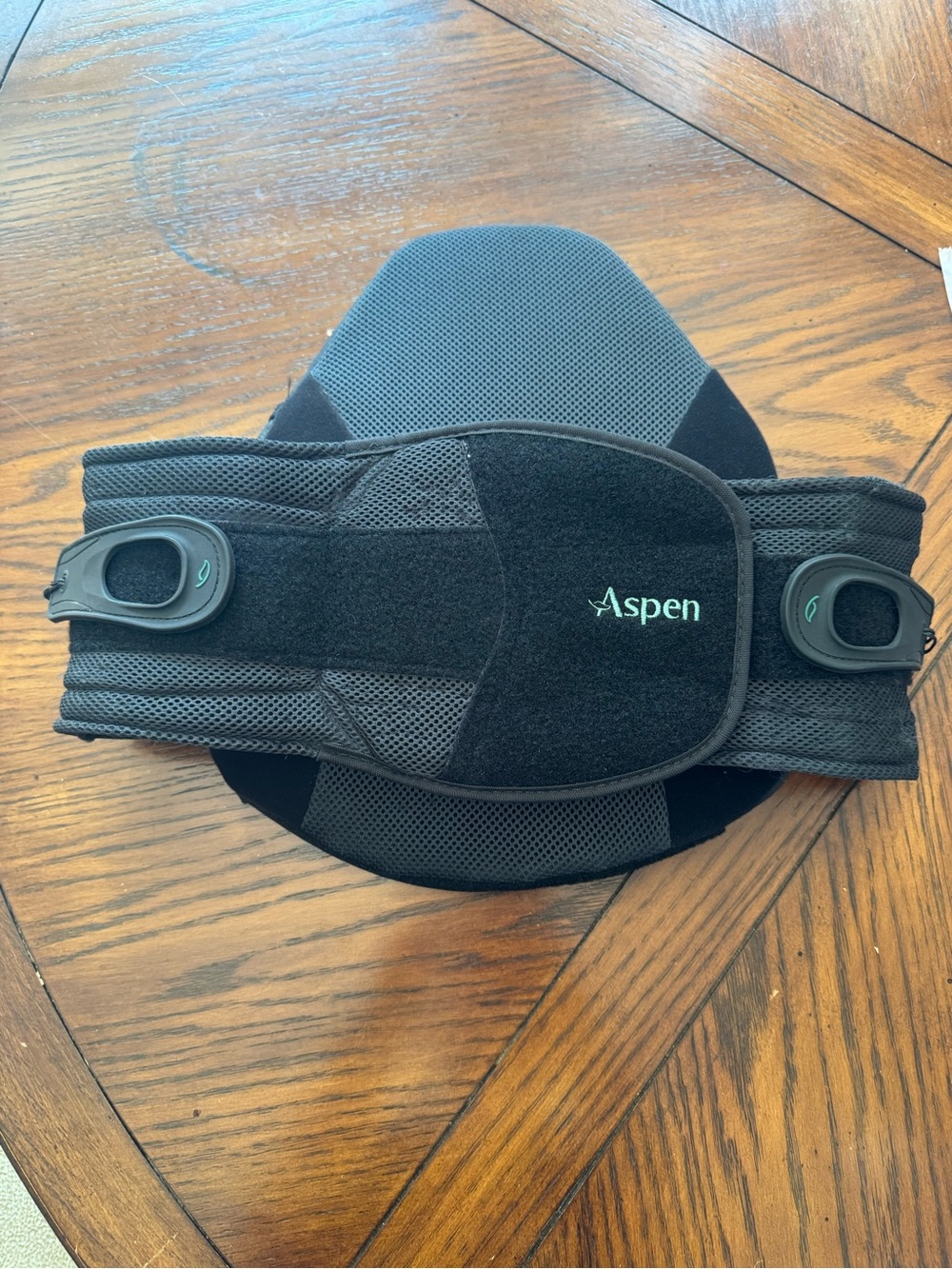 Aspen Black Lumbar Support Belt with Adjustable Straps